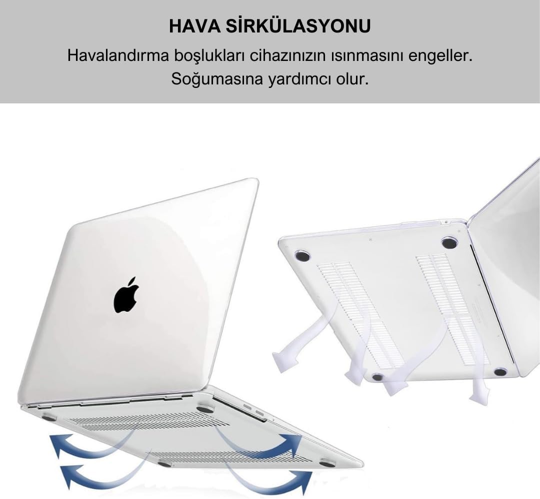 Macbook Pro 13 inç Koruma Kılıfı Sert Kapak A1706/A1708/A1989/A2159/A2251/A2289/A2338