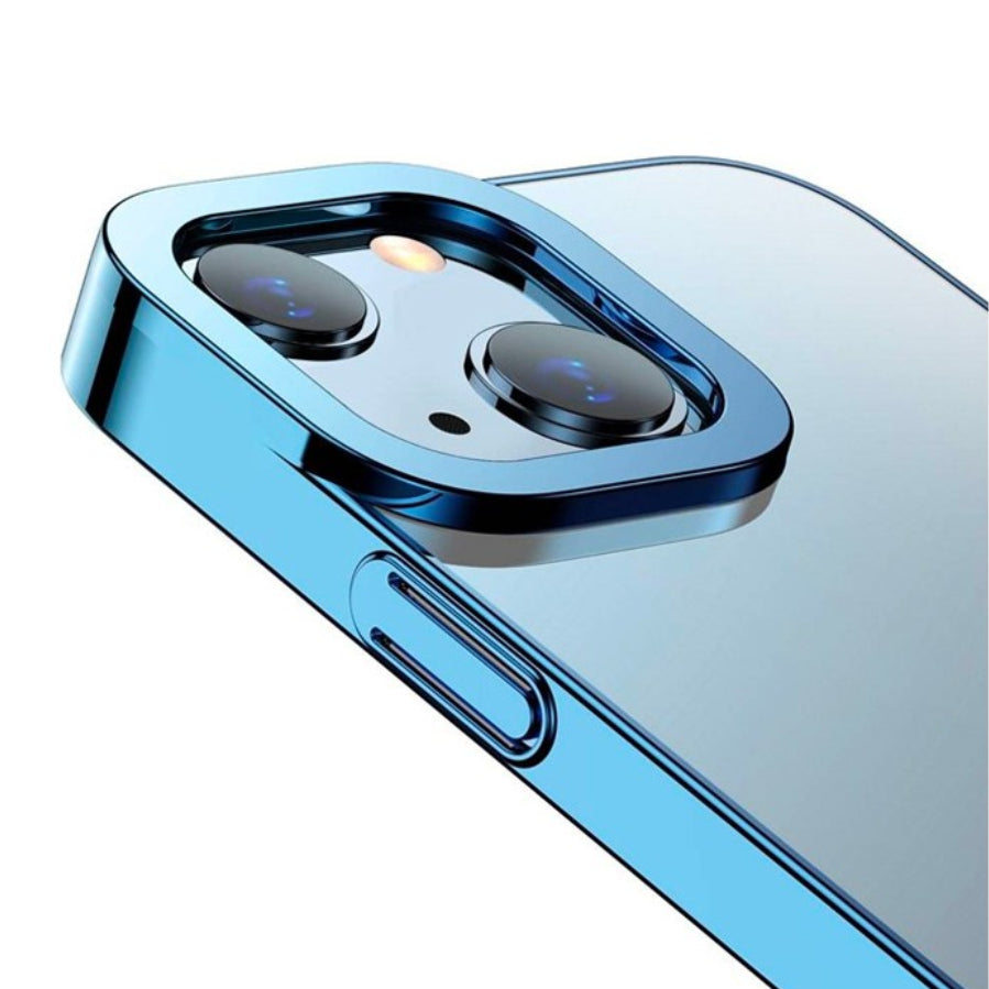 Baseus Glitter iPhone 13 6.1inç Kılıf Renkli Kenar Şeffaf