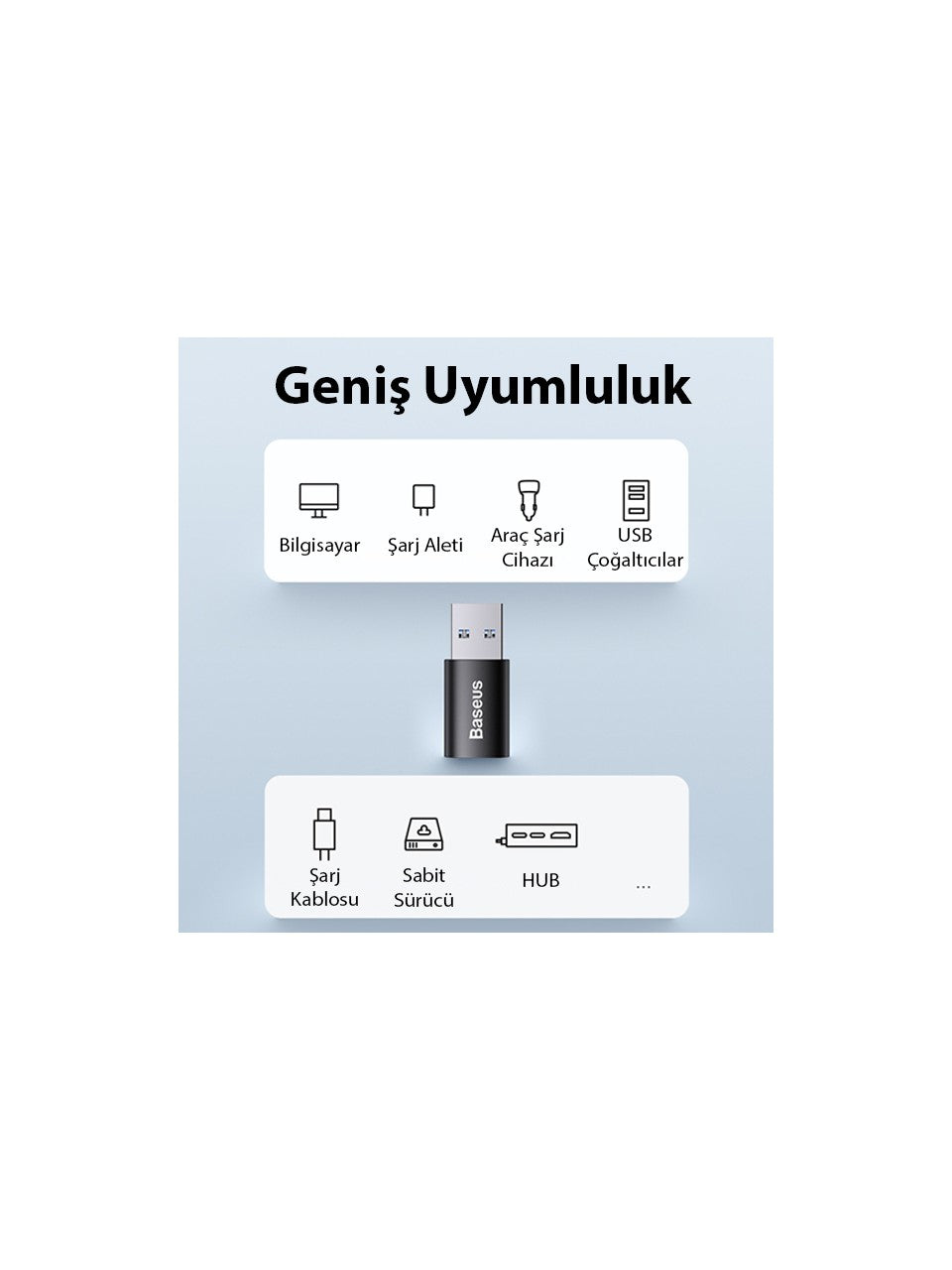 Baseus USB 3.1 To Type-C Dönüştürücü Adaptör Mini Otg Baseus