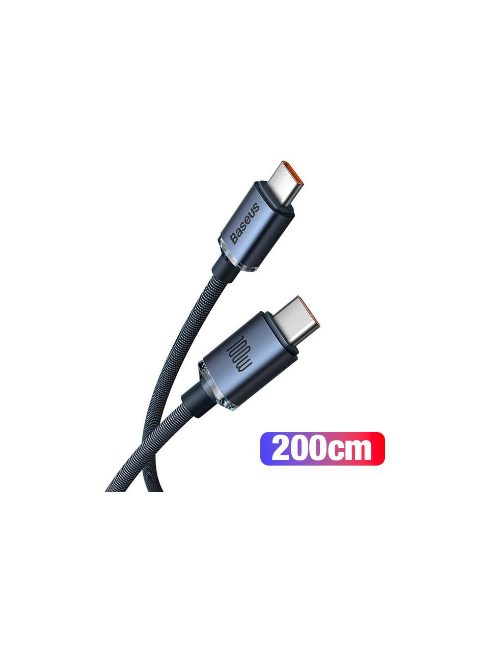 Baseus Crystal Shine 100W Type-C To Type-C Hızlı Şarj Kablo