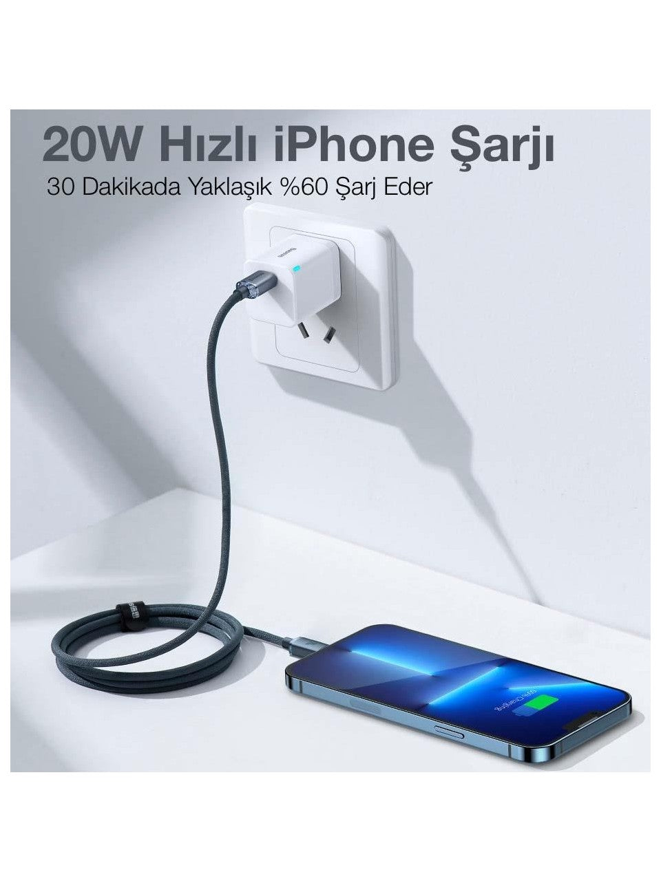 Baseus 2 Metre 20W Hızlı Apple iPhone 14, 14 Pro ve 14 Pro