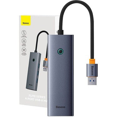 Baseus UltraJoy 4-in-1 USB-A Hub – 3x USB 3.0, Gigabit Ethernet RJ45, 5Gbps