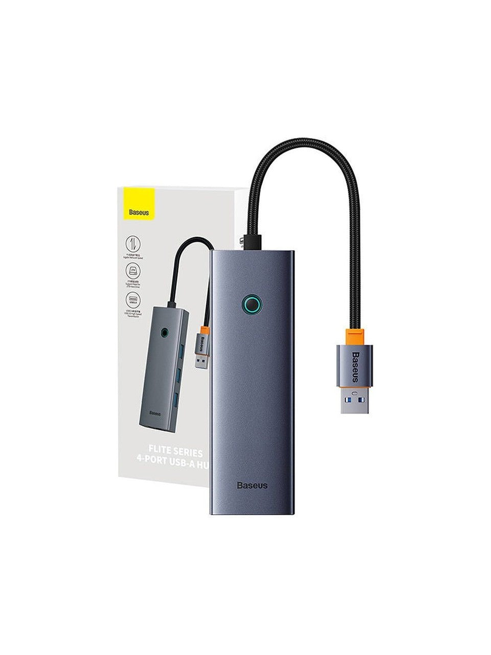 Baseus Ultrajoy 4'ü 1 Arada (Hub Usb) 3.0, Usb-A ve RJ45
