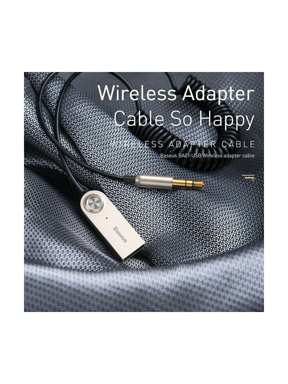 Baseus BA01 Bluetooth Araç Transmitter Mikrofonlu 3,5mm Aux