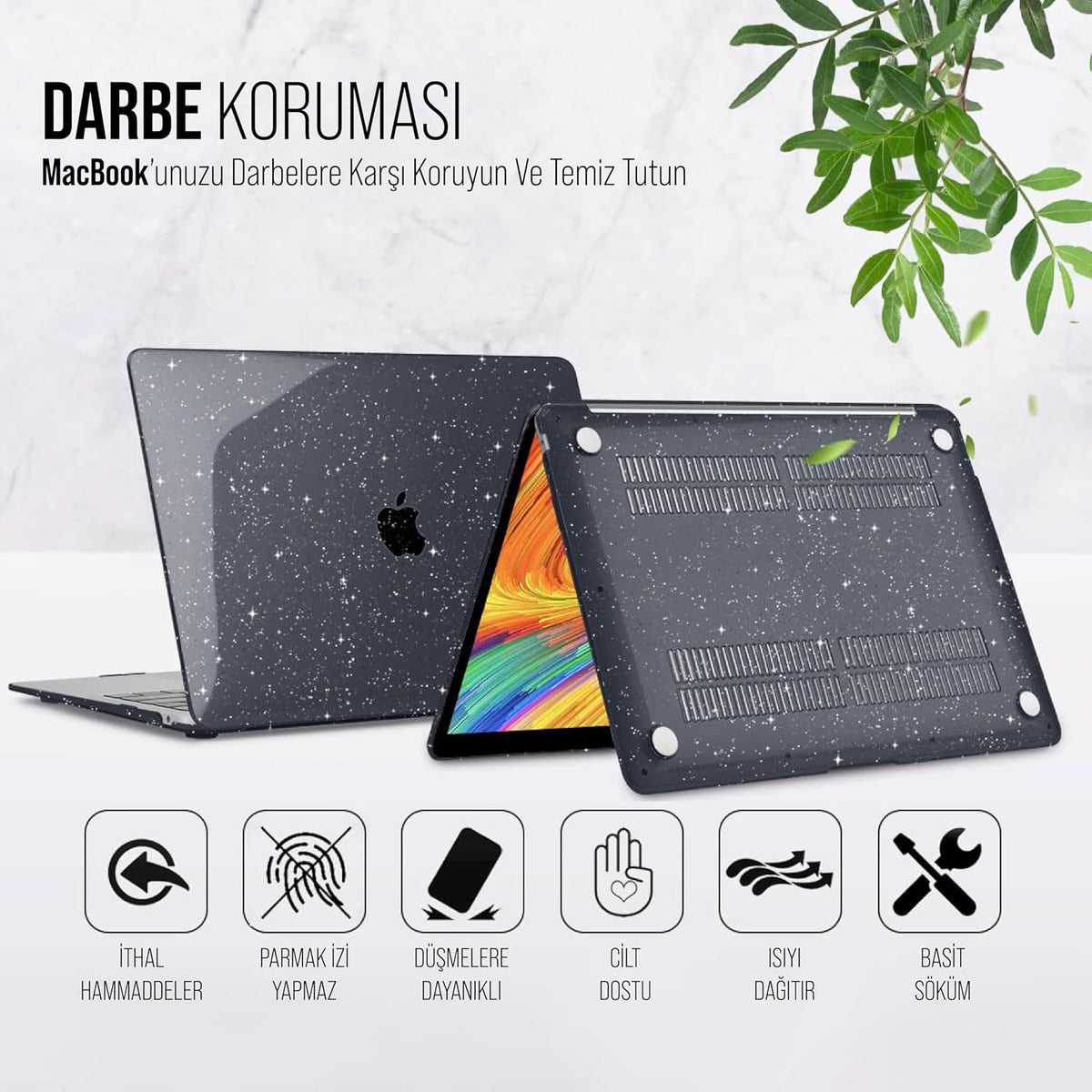 Macbook Air 13 inç Koruma Kılıfı Sert Kapak A2681/A3240/A3113/A3449