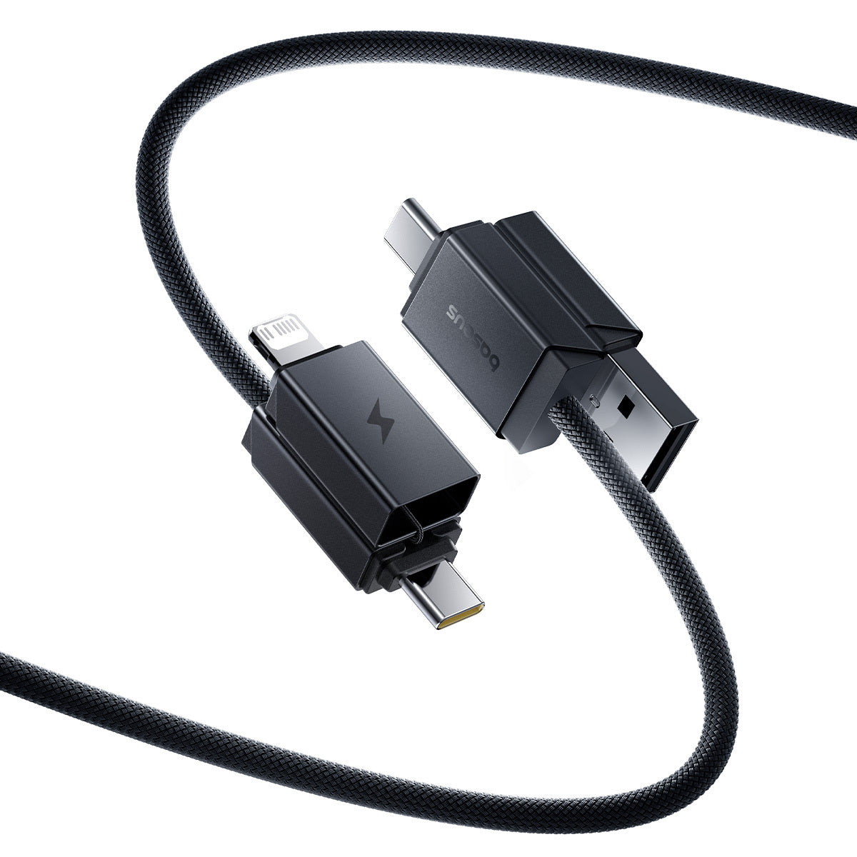 Baseus Versatile 4'ü 1 Arada 60W Hızlı Şarj Kablosu 1M – USB-A/Type-C to Type-C/Lightning