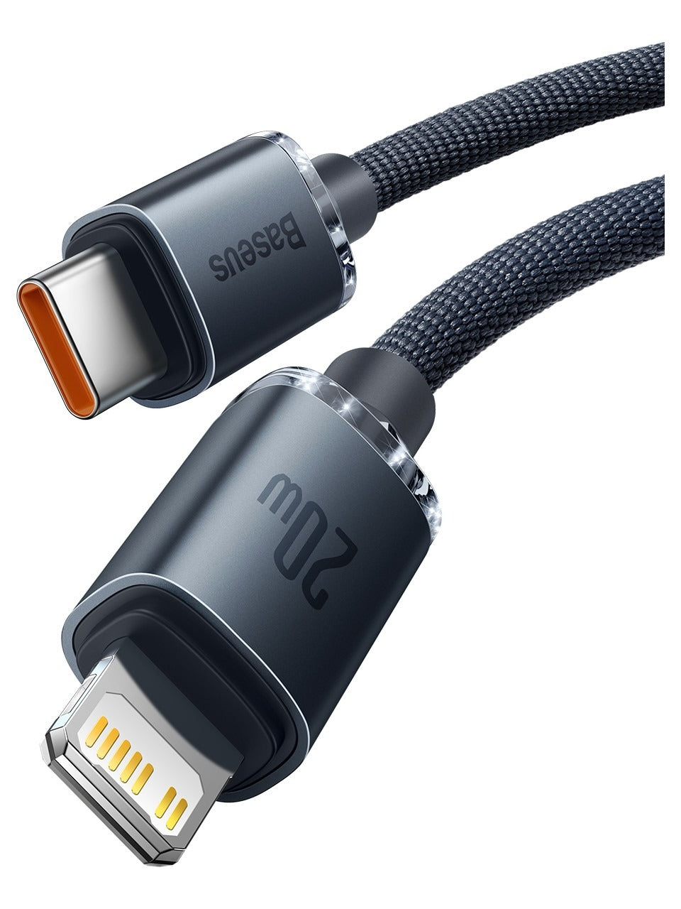 Baseus Crystal Shine 20W Type-C to Lightning Şarj Kablosu 120cm - Siyah