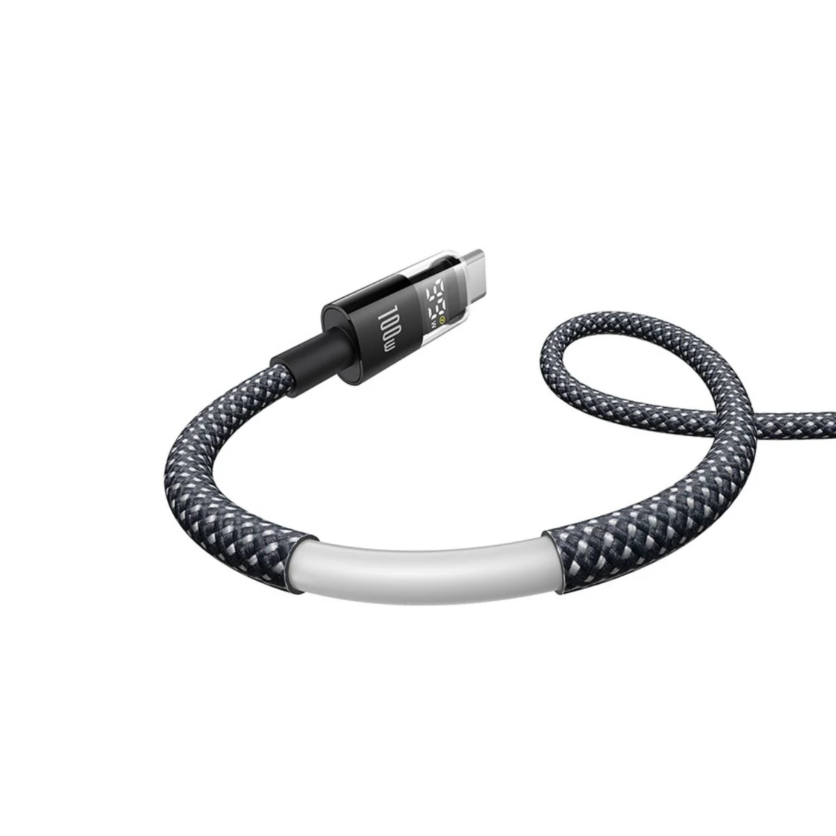 Baseus Display 2 Series 100W LED Dijital Göstergeli Type-C to Type-C PD Hızlı Şarj Kablosu