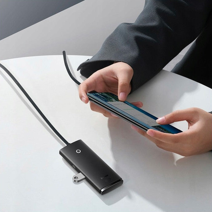Baseus Lite Series 4 Portlu Type-C To USB 3.0 Hub Adaptör