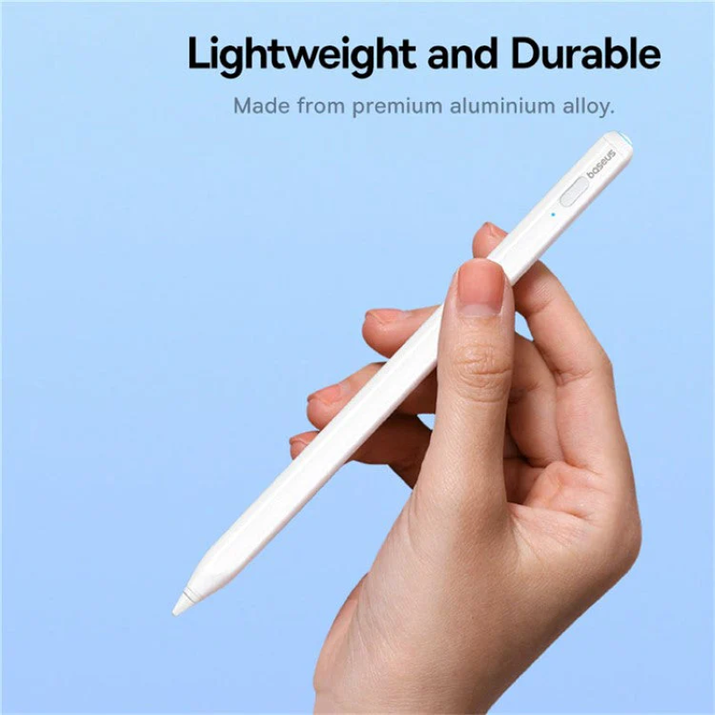 Baseus Smooth Writing 2 Stylus Kalem – Beyaz, iPad Uyumlu, Basınç Hassasiyeti, Manyetik Şarj