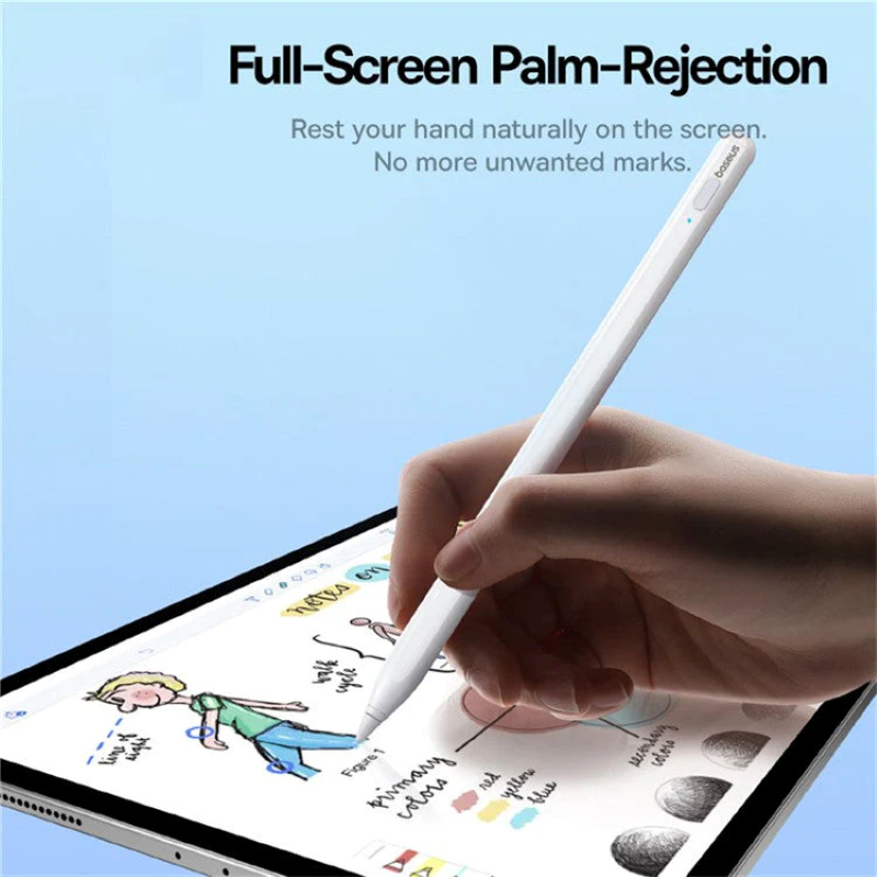 Baseus Smooth Writing 2 Stylus Kalem – Beyaz, iPad Uyumlu, Basınç Hassasiyeti, Manyetik Şarj