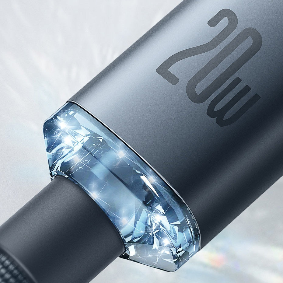 Baseus Crystal Shine 20W Type-C to Lightning Hızlı Şarj Kablosu – 2 Metre