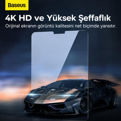 Baseus iPad Pro 10.5″ / Air 3 10.5″ / iPad 7-8-9 10.2″ 2019-2021 Temperli Cam Ekran Koruyucu 2’li