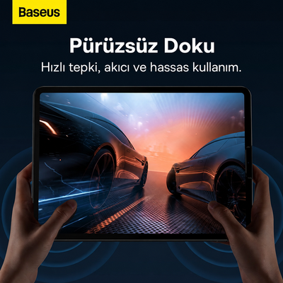 Baseus iPad Pro 10.5″ / Air 3 10.5″ / iPad 7-8-9 10.2″ 2019-2021 Temperli Cam Ekran Koruyucu 2’li