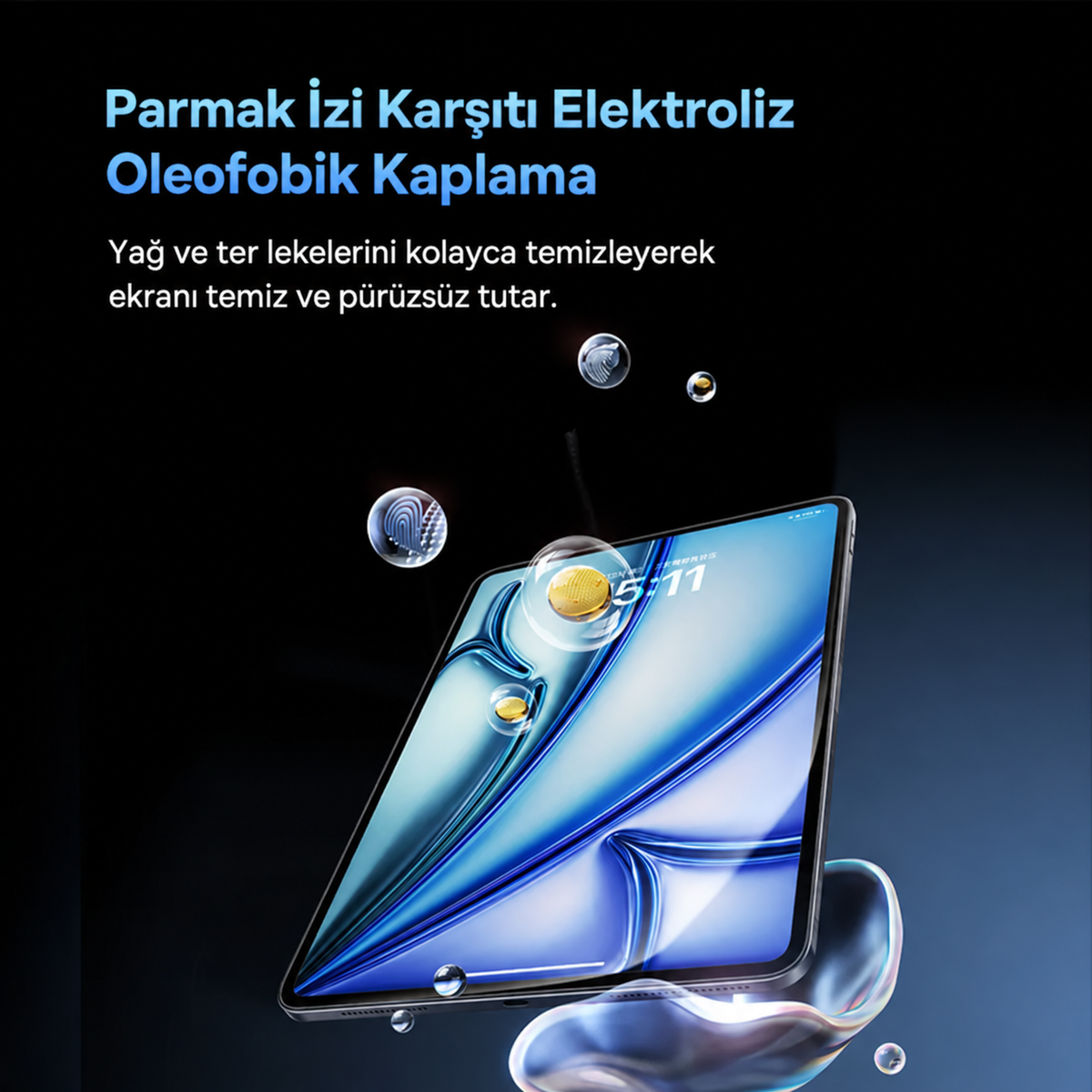 Baseus Crystalline Series HD iPad Air 11″ M2/M3 2024-2025 Temperli Cam Ekran Koruyucu ve Kolay Kurulum Aparatı