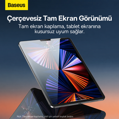 Baseus iPad Pro 10.5″ / Air 3 10.5″ / iPad 7-8-9 10.2″ 2019-2021 Temperli Cam Ekran Koruyucu 2’li