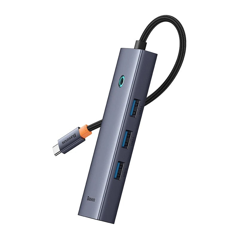 Baseus UltraJoy 4-in-1 USB-C Hub – 3x USB 3.0, Gigabit Ethernet RJ45, 5Gbps