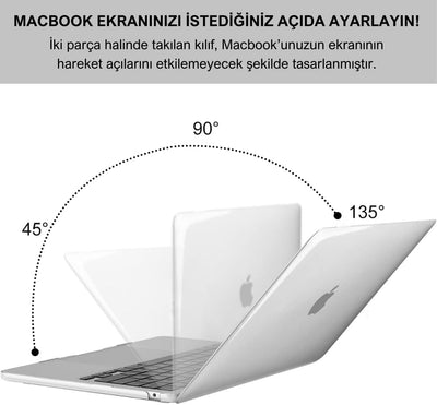 Macbook Pro 13 inç Koruma Kılıfı Sert Kapak A1706/A1708/A1989/A2159/A2251/A2289/A2338