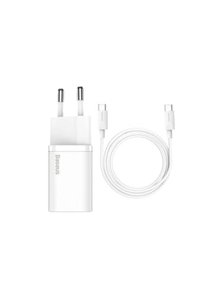 Baseus Super Si 25W Hızlı Şarj Adaptörü + 3A Type-C to Type-C 1m Kablo Set