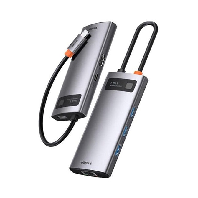 Baseus Metal Gleam Series 6in1 Type-C Hub Adaptör Çoklayıcı