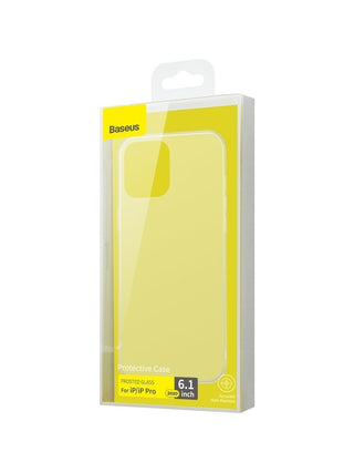 Baseus Frosted iPhone 12 / 12 Pro 6.1" Kılıf – Buzlu Cam, Silikon Çerçeve + 2 Ekran Koruyucu