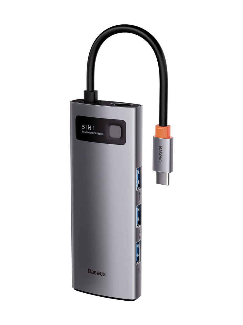 Baseus Metal Gleam 5'ı 1 Arada Type-C Hub Dock Station