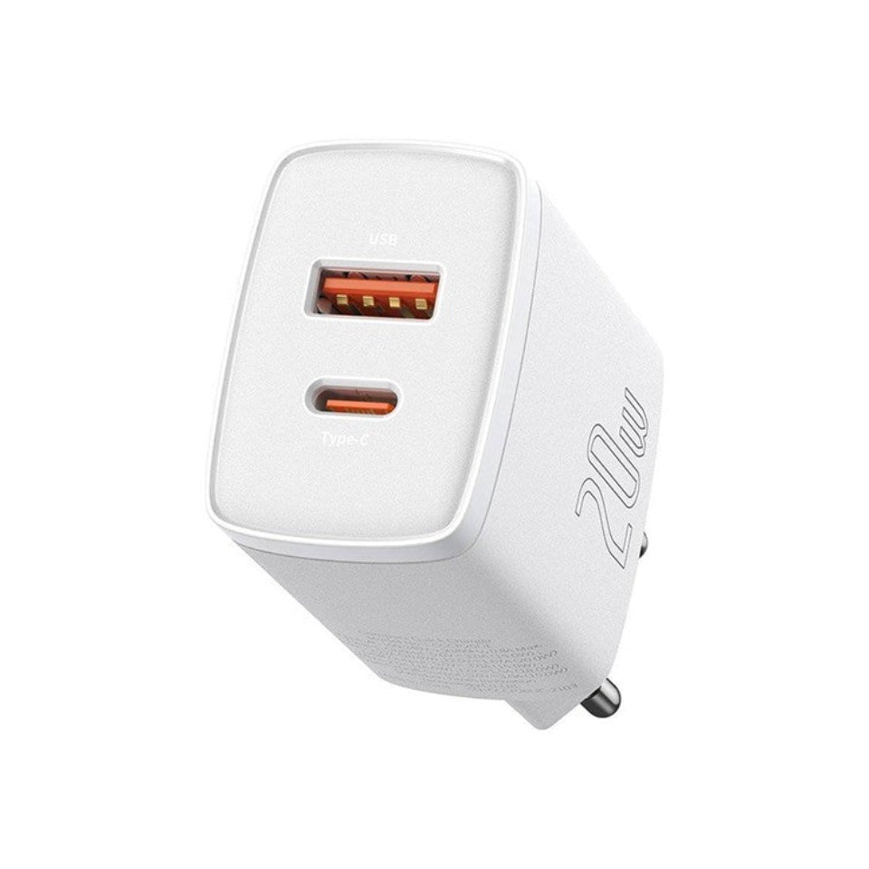 Baseus Compact 20W USB + Type-C Çıkışlı Qc3.0 Hızlı Şarj
