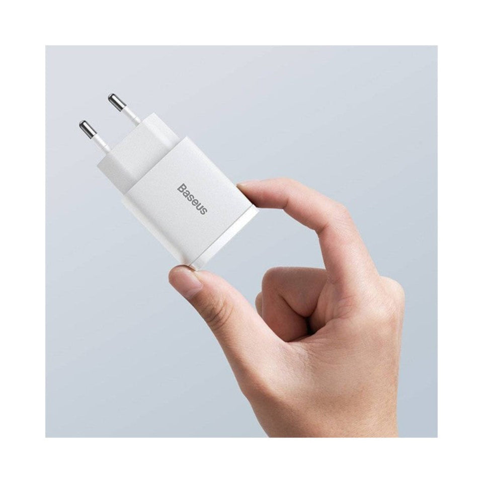 Baseus Compact 20W USB + Type-C Çıkışlı Qc3.0 Hızlı Şarj