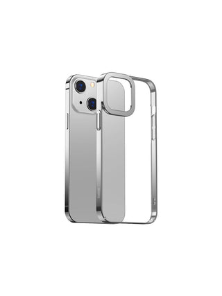 Baseus Glitter iPhone 13 6.1" Kılıf – Gümüş Renkli Kenar Şeffaf