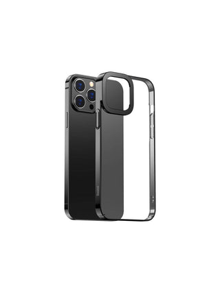 Baseus Glitter iPhone 13 Pro Max 6.7" Kılıf – Siyah Kenar Şeffaf