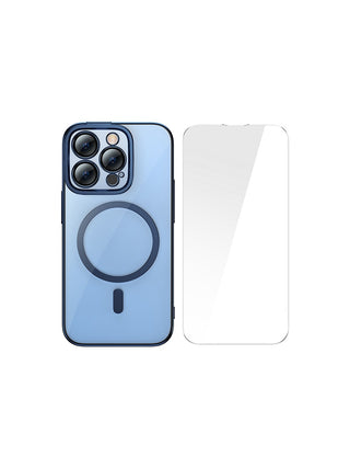 Baseus Glitter iPhone 14 Pro 6.1" MagSafe Silikon Kılıf + Ekran Koruyucu Set
