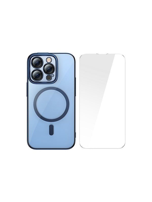 Baseus Glitter iPhone 14 Pro 6.1" MagSafe Silikon Kılıf + Ekran Koruyucu Set