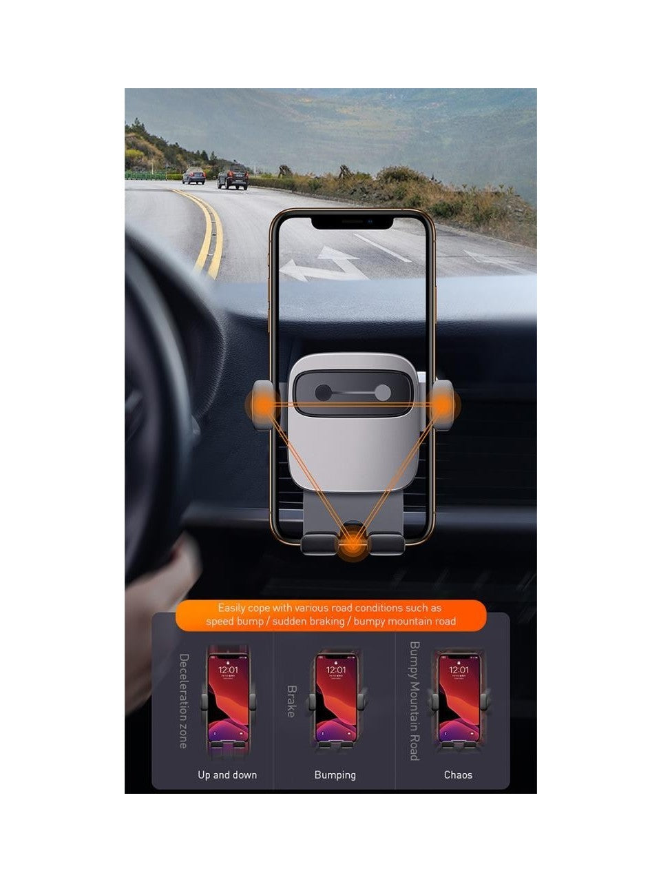 Baseus Air Vent Havalandırma Girişli Araç Içi Telefon