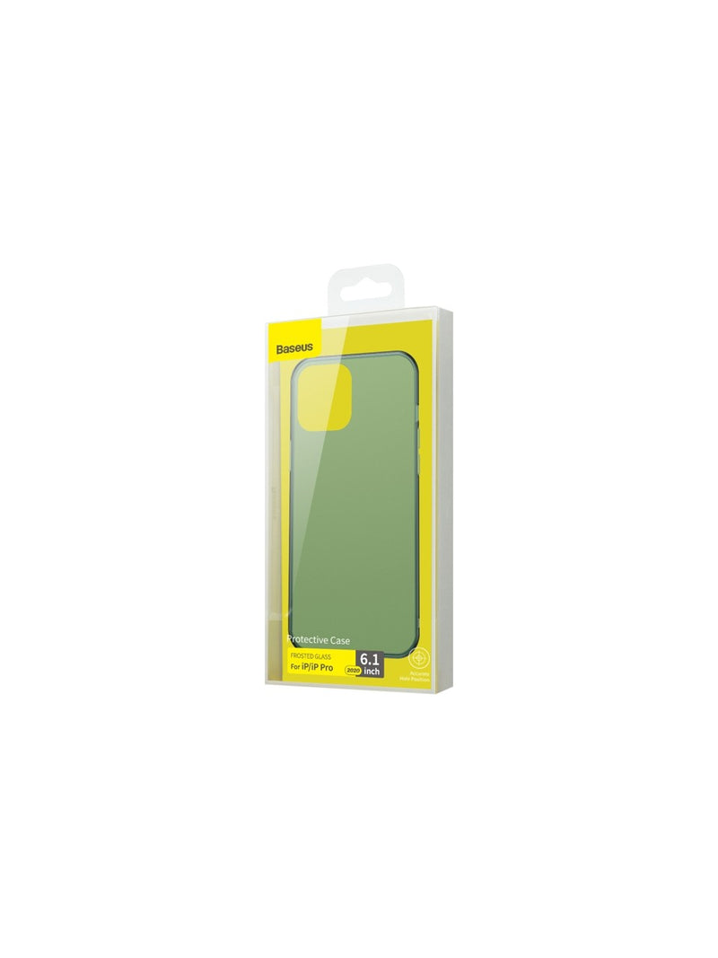 Baseus Frosted Glass iPhone 12 / 12 Pro 6.1" Darbeye Dayanıklı Koruyucu Kılıf