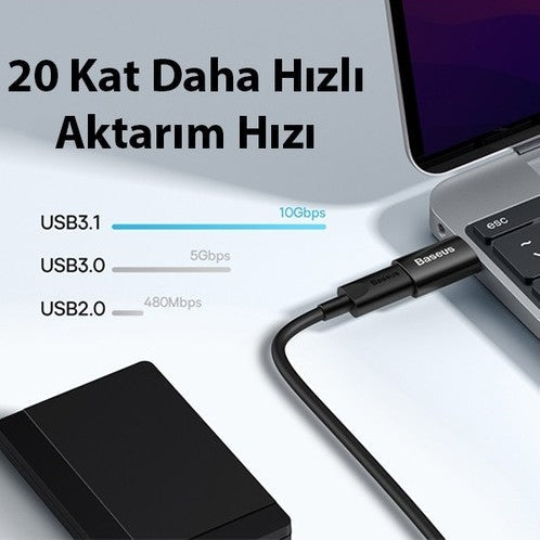 Baseus Ingenuity Series USB 3.1 to Type-C Dönüştürücü Adaptör – Mini OTG