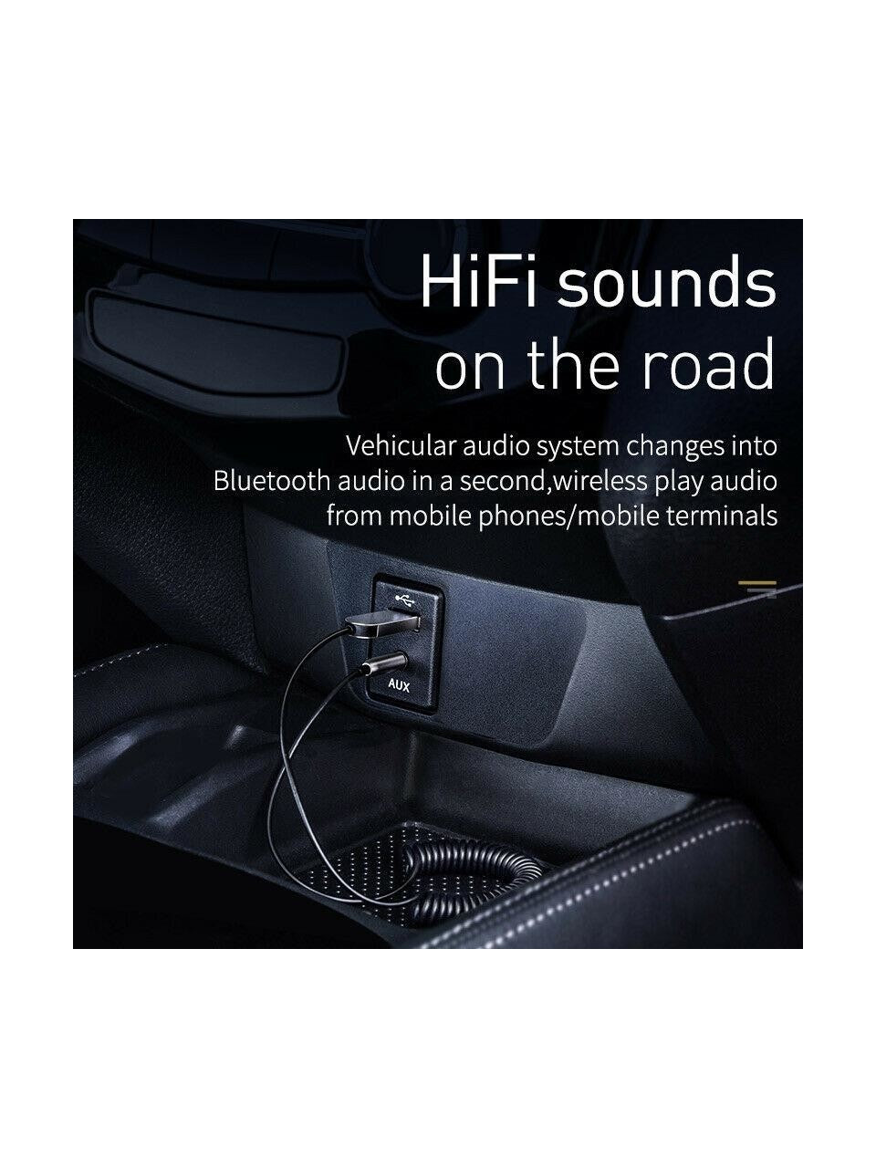 Baseus BA01 Bluetooth Araç Transmitter Mikrofonlu 3,5mm Aux