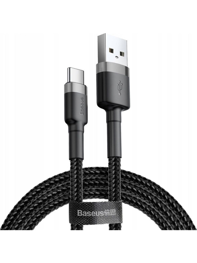 Baseus CATKLF-CG1 Cafule Type-C 2 mt Kablo Gri/Siyah Samsung