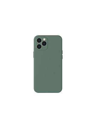 Baseus Liquid Silica Gel iPhone 12 Pro Max 6.7" Ultra Koruma Silikon Kılıf – Koyu Yeşil