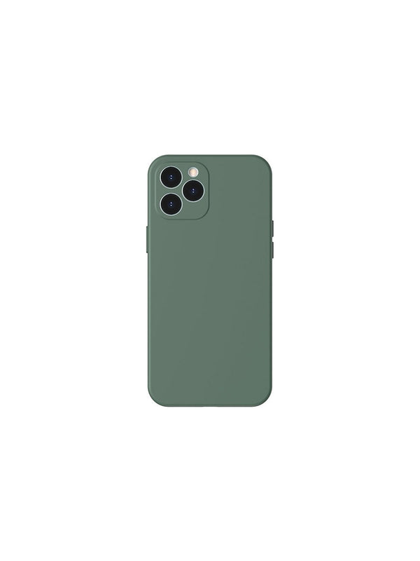 Baseus Liquid Silica Gel iPhone 12 Pro Max 6.7" Ultra Koruma Silikon Kılıf – Koyu Yeşil