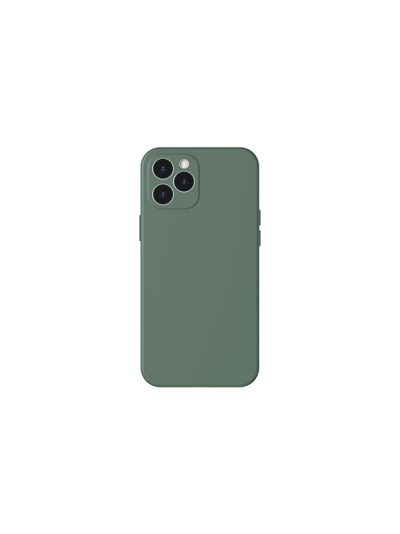 Baseus Liquid Silica Gel iPhone 12 Pro Max 6.7" Ultra Koruma Silikon Kılıf – Koyu Yeşil