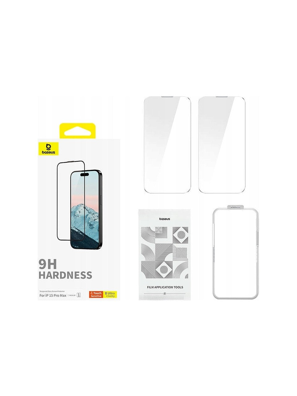 Baseus iPhone 15 Pro Max Diamond Series 9H Hardness Temperli