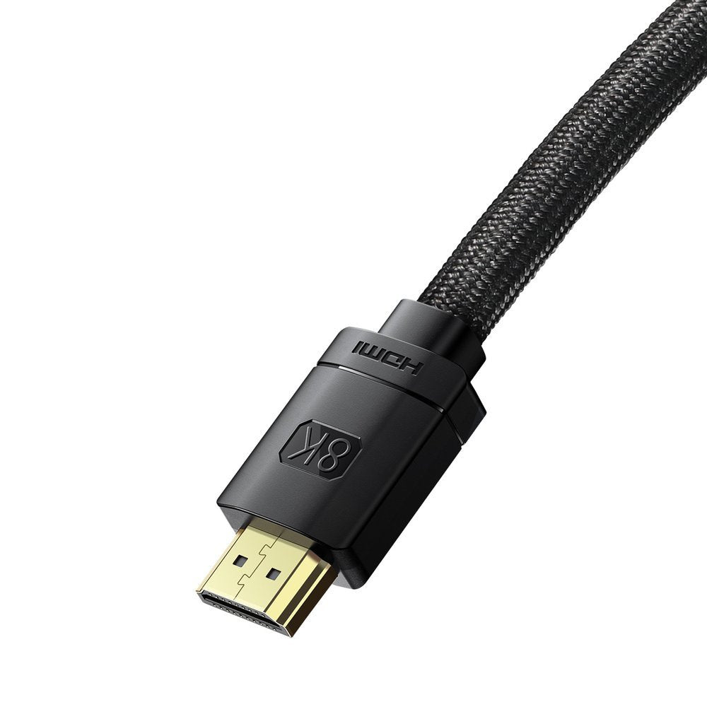Baseus HDMI 2.1 8K 60Hz 4K 120Hz 48Gbps Yüksek Hızlı Görüntü ve Ses Aktarım Kablosu 3 Metre – Siyah