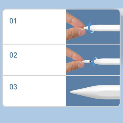 Baseus Smooth Writing & Pencil 1 ve 2 Tablet Kalemi Yedek Uç Seti – 2 Adet Beyaz