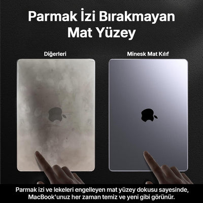 Macbook Air 13 inç Koruma Kılıfı Sert Kapak A2681/A3240/A3113/A3449