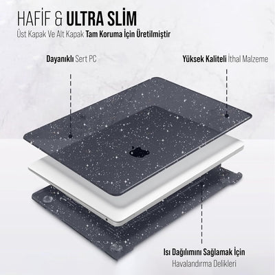 Macbook Air 13 inç Koruma Kılıfı Sert Kapak A2681/A3240/A3113/A3449