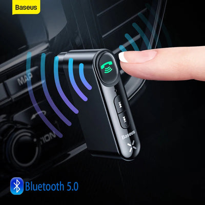 Baseus Bluetooth 5.0 Araç Kiti - 3.5 mm Aux Adaptörü BSBA-02