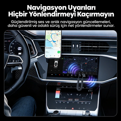 Toocki Bluetooth 6.0 Araç AUX Adaptörü Net Ses ve Gürültü Azaltma 3.5mm Jack USB Bağlantılı Kablosuz Müzik Alıcısı ve Eller Serbest Görüşme – BT08