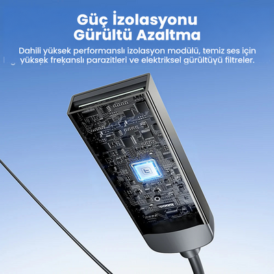 Toocki Bluetooth 6.0 Araç AUX Adaptörü Net Ses ve Gürültü Azaltma 3.5mm Jack USB Bağlantılı Kablosuz Müzik Alıcısı ve Eller Serbest Görüşme – BT08