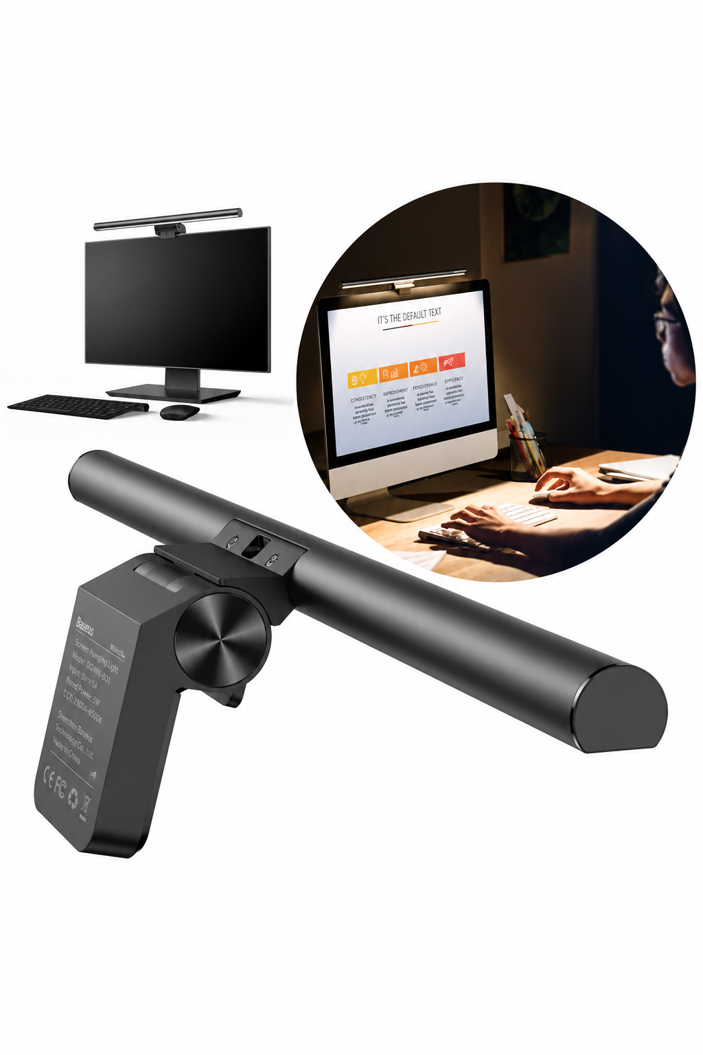Baseus i-Wok Series USB Monitör Aydınlatma Işığı – Göz Yormayan LED Masa Lambası - DGIWK-B01