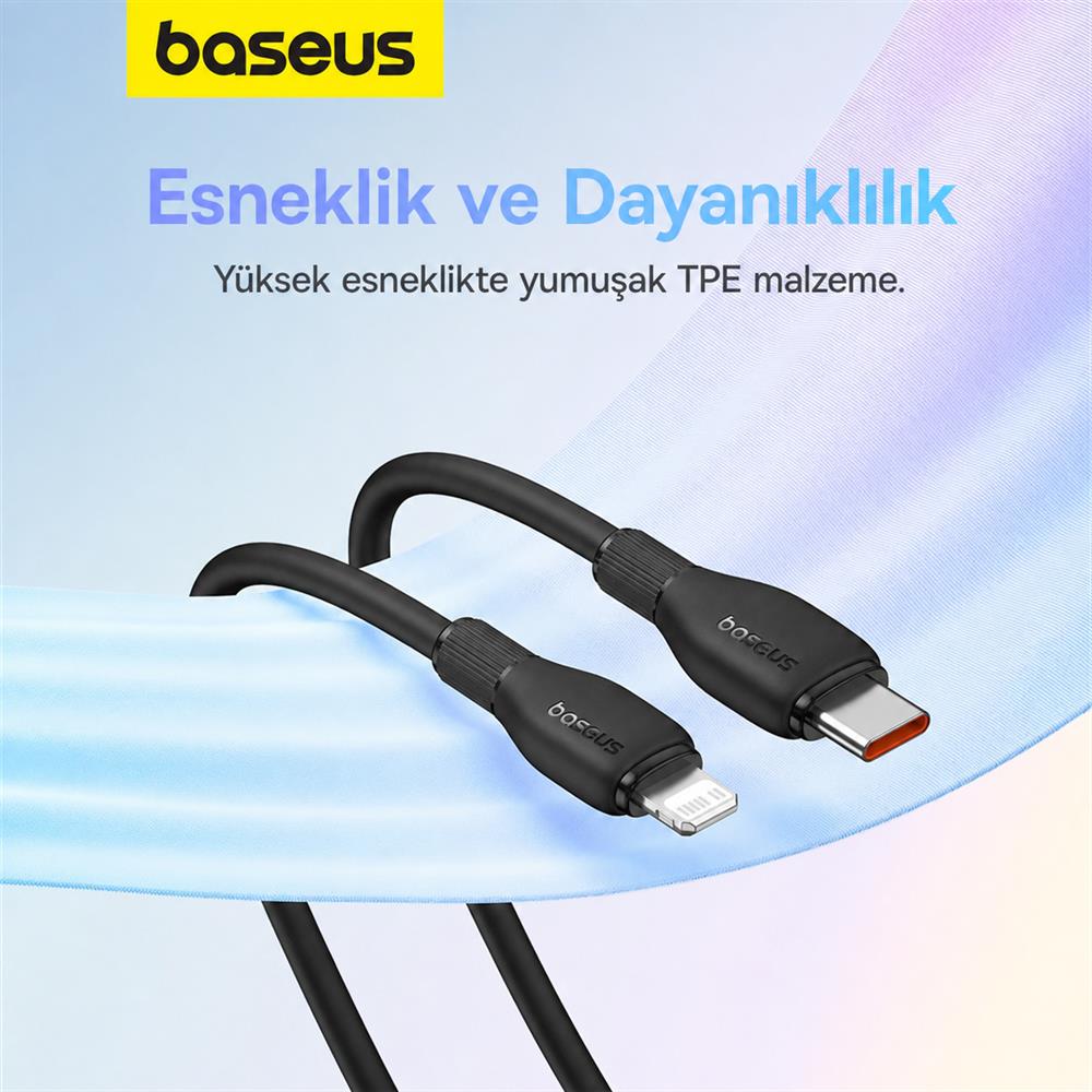 Baseus Pudding Series USB-C to Lightning 20W Hızlı Şarj ve Data Kablosu 2 Metre